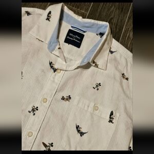 Tommy Bahama Disney Parks Mickey Mouse Vacation Camp Hawaiian Button Shirt XL